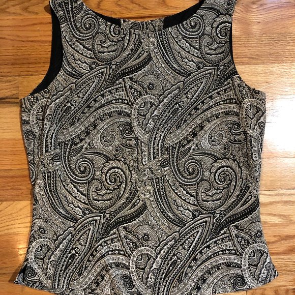 CHARTER CLUB PAISLEY SLEEVELESS TOP BLOUSE 6P - Picture 3 of 7